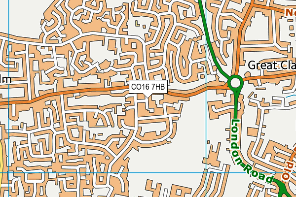 CO16 7HB map - OS VectorMap District (Ordnance Survey) CO16 7HB map - OS VectorMap District (Ordnance Survey)