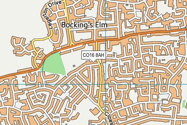 CO16 8AH map - OS VectorMap District (Ordnance Survey) CO16 8AH map - OS VectorMap District (Ordnance Survey)