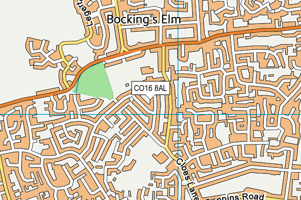 CO16 8AL map - OS VectorMap District (Ordnance Survey) CO16 8AL map - OS VectorMap District (Ordnance Survey)