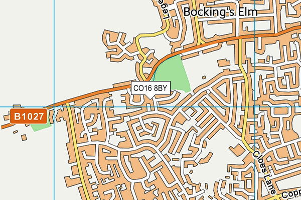 CO16 8BY map - OS VectorMap District (Ordnance Survey)