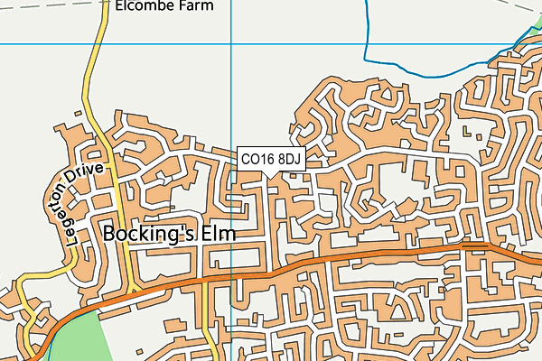 CO16 8DJ map - OS VectorMap District (Ordnance Survey) CO16 8DJ map - OS VectorMap District (Ordnance Survey)