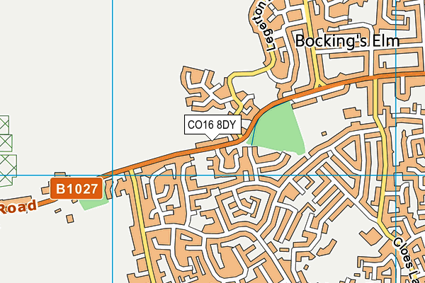 CO16 8DY map - OS VectorMap District (Ordnance Survey) CO16 8DY map - OS VectorMap District (Ordnance Survey)