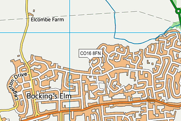 CO16 8FN map - OS VectorMap District (Ordnance Survey) CO16 8FN map - OS VectorMap District (Ordnance Survey)