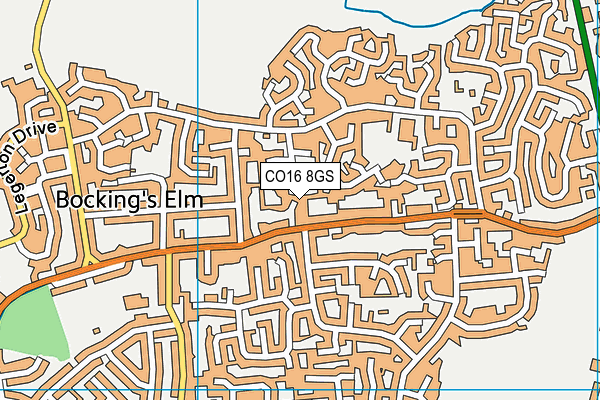 CO16 8GS map - OS VectorMap District (Ordnance Survey) CO16 8GS map - OS VectorMap District (Ordnance Survey)