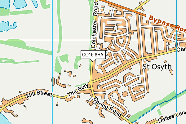 CO16 8HA map - OS VectorMap District (Ordnance Survey) CO16 8HA map - OS VectorMap District (Ordnance Survey)