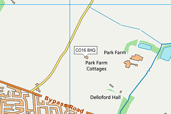CO16 8HQ map - OS VectorMap District (Ordnance Survey)