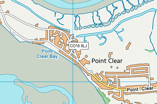 CO16 8LJ map - OS VectorMap District (Ordnance Survey)