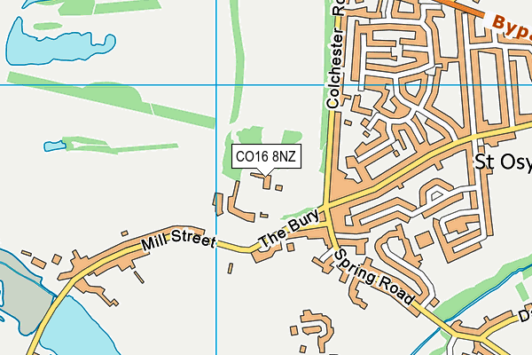 CO16 8NZ map - OS VectorMap District (Ordnance Survey) CO16 8NZ map - OS VectorMap District (Ordnance Survey)