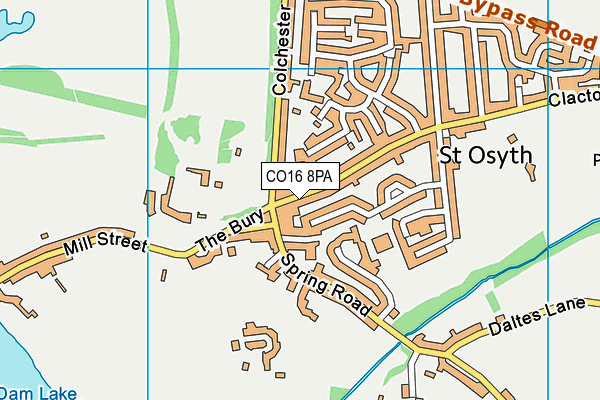 CO16 8PA map - OS VectorMap District (Ordnance Survey) CO16 8PA map - OS VectorMap District (Ordnance Survey)