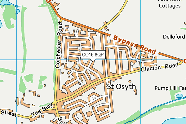 CO16 8QP map - OS VectorMap District (Ordnance Survey) CO16 8QP map - OS VectorMap District (Ordnance Survey)