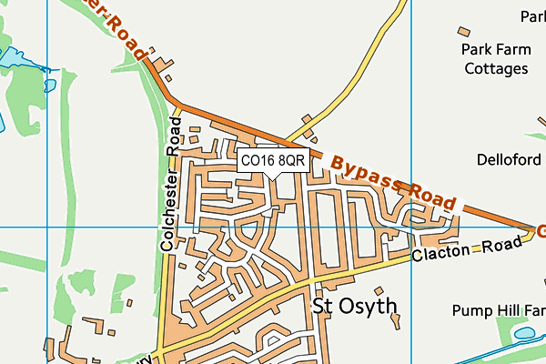 CO16 8QR map - OS VectorMap District (Ordnance Survey) CO16 8QR map - OS VectorMap District (Ordnance Survey)