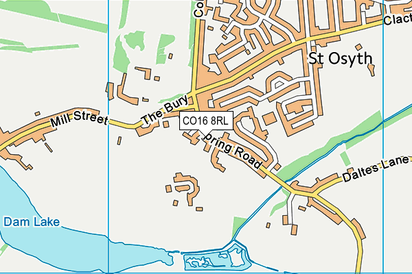 CO16 8RL map - OS VectorMap District (Ordnance Survey) CO16 8RL map - OS VectorMap District (Ordnance Survey)