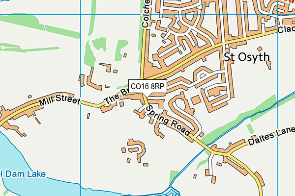 CO16 8RP map - OS VectorMap District (Ordnance Survey) CO16 8RP map - OS VectorMap District (Ordnance Survey)