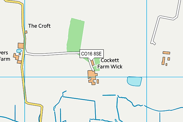 CO16 8SE map - OS VectorMap District (Ordnance Survey)
