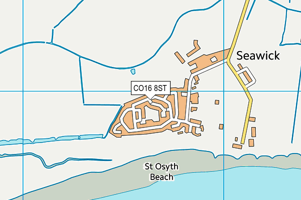 CO16 8ST map - OS VectorMap District (Ordnance Survey) CO16 8ST map - OS VectorMap District (Ordnance Survey)