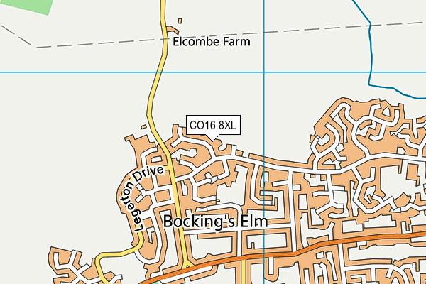 CO16 8XL map - OS VectorMap District (Ordnance Survey) CO16 8XL map - OS VectorMap District (Ordnance Survey)