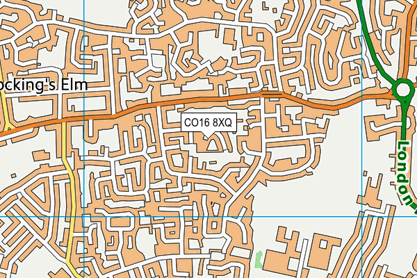 CO16 8XQ map - OS VectorMap District (Ordnance Survey) CO16 8XQ map - OS VectorMap District (Ordnance Survey)