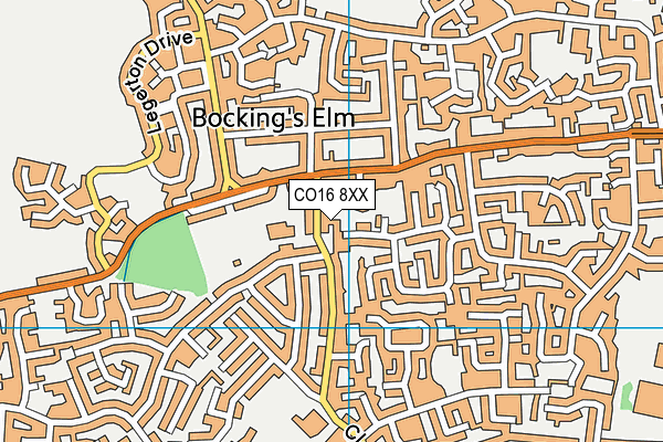 CO16 8XX map - OS VectorMap District (Ordnance Survey)