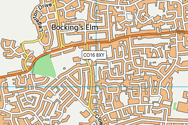 CO16 8XY map - OS VectorMap District (Ordnance Survey) CO16 8XY map - OS VectorMap District (Ordnance Survey)