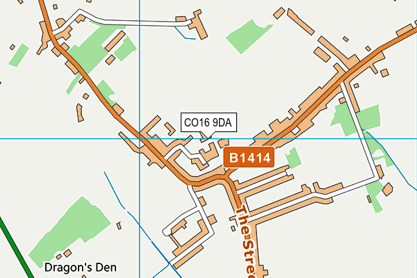 CO16 9DA map - OS VectorMap District (Ordnance Survey)