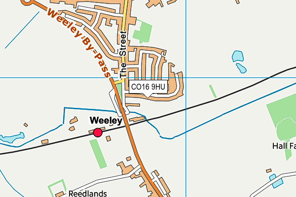 CO16 9HU map - OS VectorMap District (Ordnance Survey)