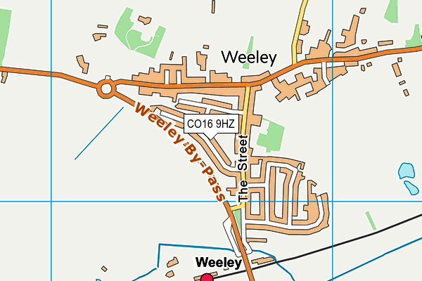 CO16 9HZ map - OS VectorMap District (Ordnance Survey)