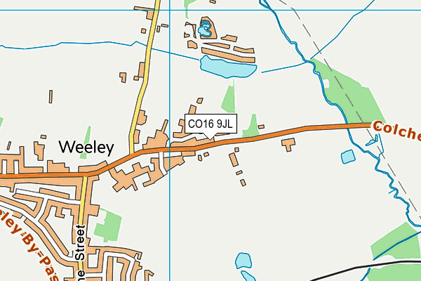CO16 9JL map - OS VectorMap District (Ordnance Survey)