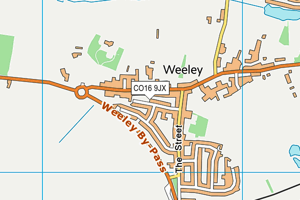 CO16 9JX map - OS VectorMap District (Ordnance Survey)