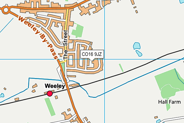 CO16 9JZ map - OS VectorMap District (Ordnance Survey)