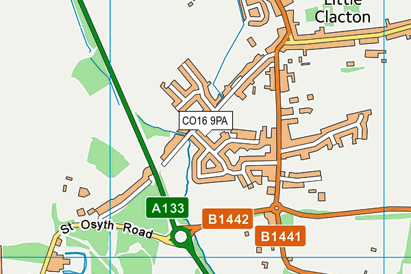 CO16 9PA map - OS VectorMap District (Ordnance Survey) CO16 9PA map - OS VectorMap District (Ordnance Survey)
