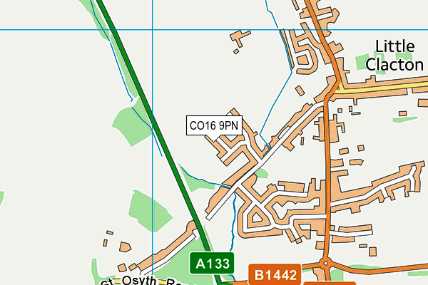 CO16 9PN map - OS VectorMap District (Ordnance Survey) CO16 9PN map - OS VectorMap District (Ordnance Survey)