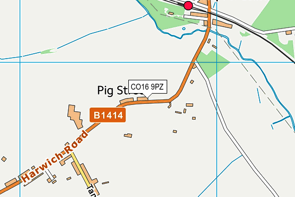 CO16 9PZ map - OS VectorMap District (Ordnance Survey) CO16 9PZ map - OS VectorMap District (Ordnance Survey)