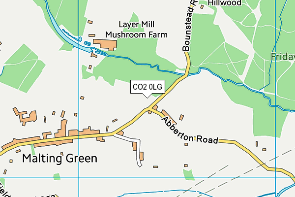 CO2 0LG map - OS VectorMap District (Ordnance Survey)