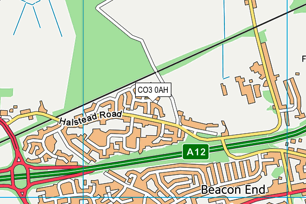 CO3 0AH map - OS VectorMap District (Ordnance Survey) CO3 0AH map - OS VectorMap District (Ordnance Survey)