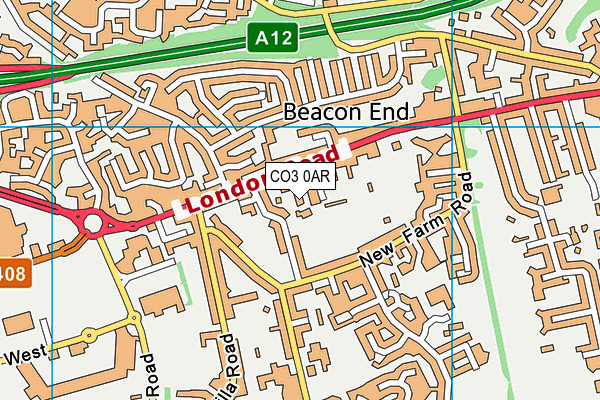 CO3 0AR map - OS VectorMap District (Ordnance Survey) CO3 0AR map - OS VectorMap District (Ordnance Survey)