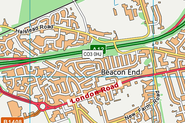 CO3 0HJ map - OS VectorMap District (Ordnance Survey) CO3 0HJ map - OS VectorMap District (Ordnance Survey)