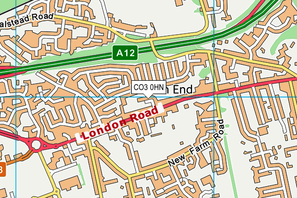 CO3 0HN map - OS VectorMap District (Ordnance Survey)