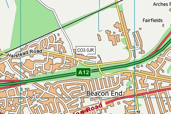 CO3 0JR map - OS VectorMap District (Ordnance Survey) CO3 0JR map - OS VectorMap District (Ordnance Survey)