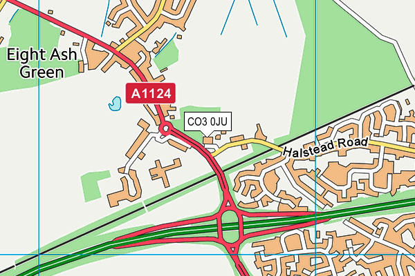 CO3 0JU map - OS VectorMap District (Ordnance Survey)
