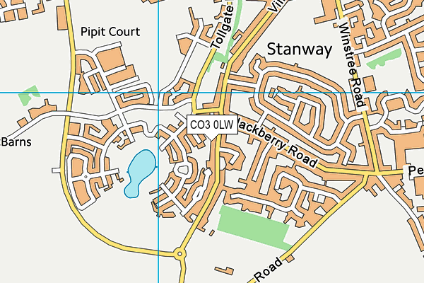 CO3 0LW map - OS VectorMap District (Ordnance Survey) CO3 0LW map - OS VectorMap District (Ordnance Survey)