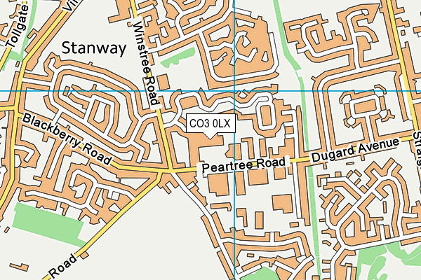 CO3 0LX map - OS VectorMap District (Ordnance Survey) CO3 0LX map - OS VectorMap District (Ordnance Survey)
