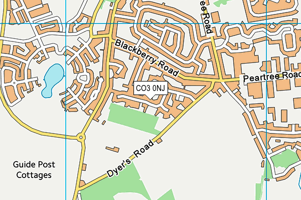 CO3 0NJ map - OS VectorMap District (Ordnance Survey)