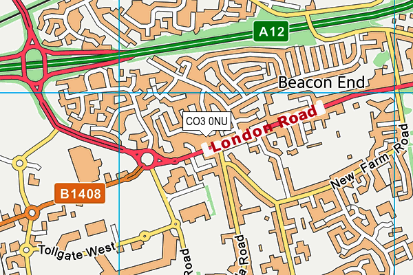 CO3 0NU map - OS VectorMap District (Ordnance Survey)