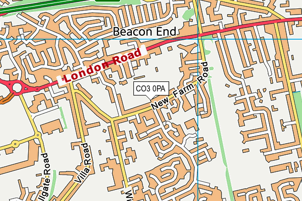 CO3 0PA map - OS VectorMap District (Ordnance Survey) CO3 0PA map - OS VectorMap District (Ordnance Survey)