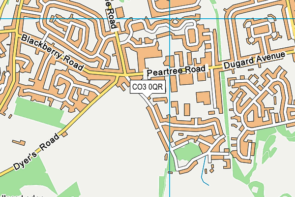 CO3 0QR map - OS VectorMap District (Ordnance Survey) CO3 0QR map - OS VectorMap District (Ordnance Survey)