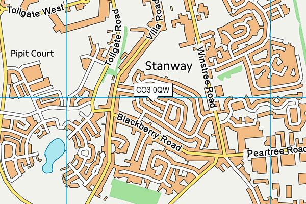 CO3 0QW map - OS VectorMap District (Ordnance Survey) CO3 0QW map - OS VectorMap District (Ordnance Survey)