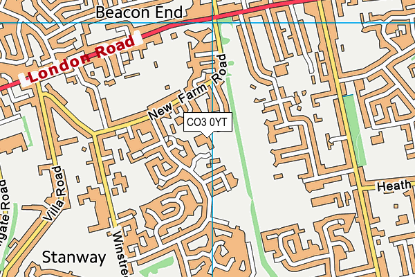CO3 0YT map - OS VectorMap District (Ordnance Survey) CO3 0YT map - OS VectorMap District (Ordnance Survey)
