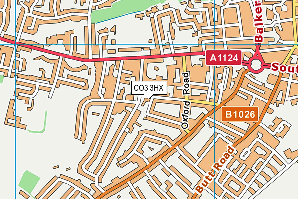 CO3 3HX map - OS VectorMap District (Ordnance Survey) CO3 3HX map - OS VectorMap District (Ordnance Survey)