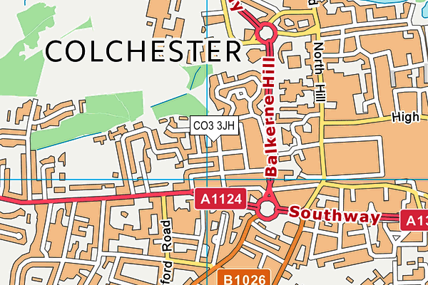 CO3 3JH map - OS VectorMap District (Ordnance Survey)