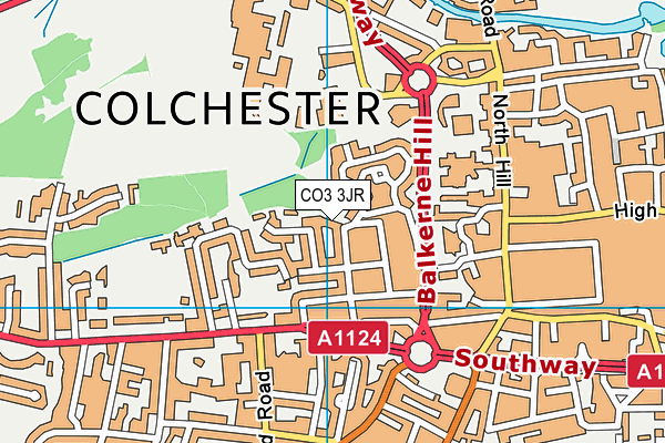 CO3 3JR map - OS VectorMap District (Ordnance Survey) CO3 3JR map - OS VectorMap District (Ordnance Survey)